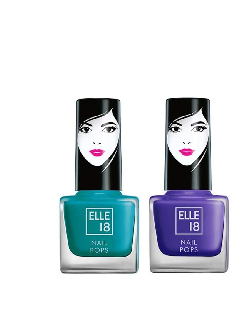 إيل 18 مجموعة طلاء أظافر Elle 18 Nail Pops، لون 155 بلمسة نهائية لامعة، ولون 163، 15 مل - Image 3